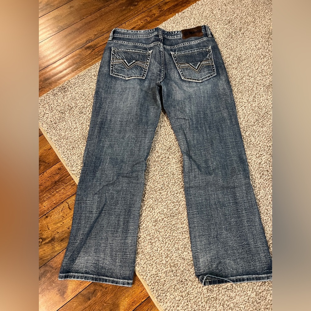 Classic Bootcut Jeans for Men - Dark Blue rock and roll denim 36 X 32 like new